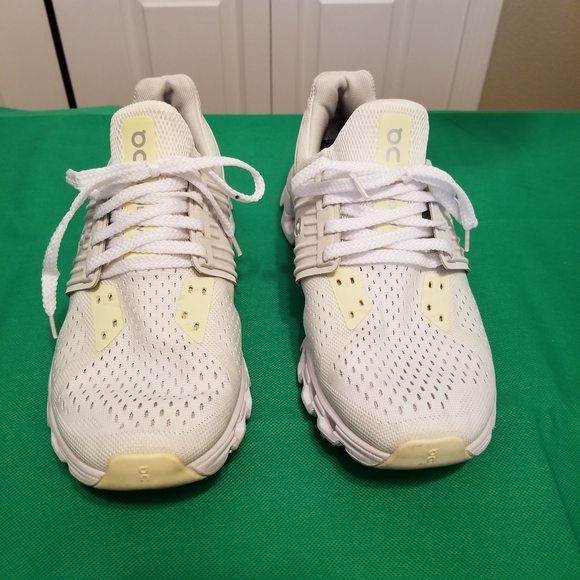 On Running Kids White and Yellow Running Shoes